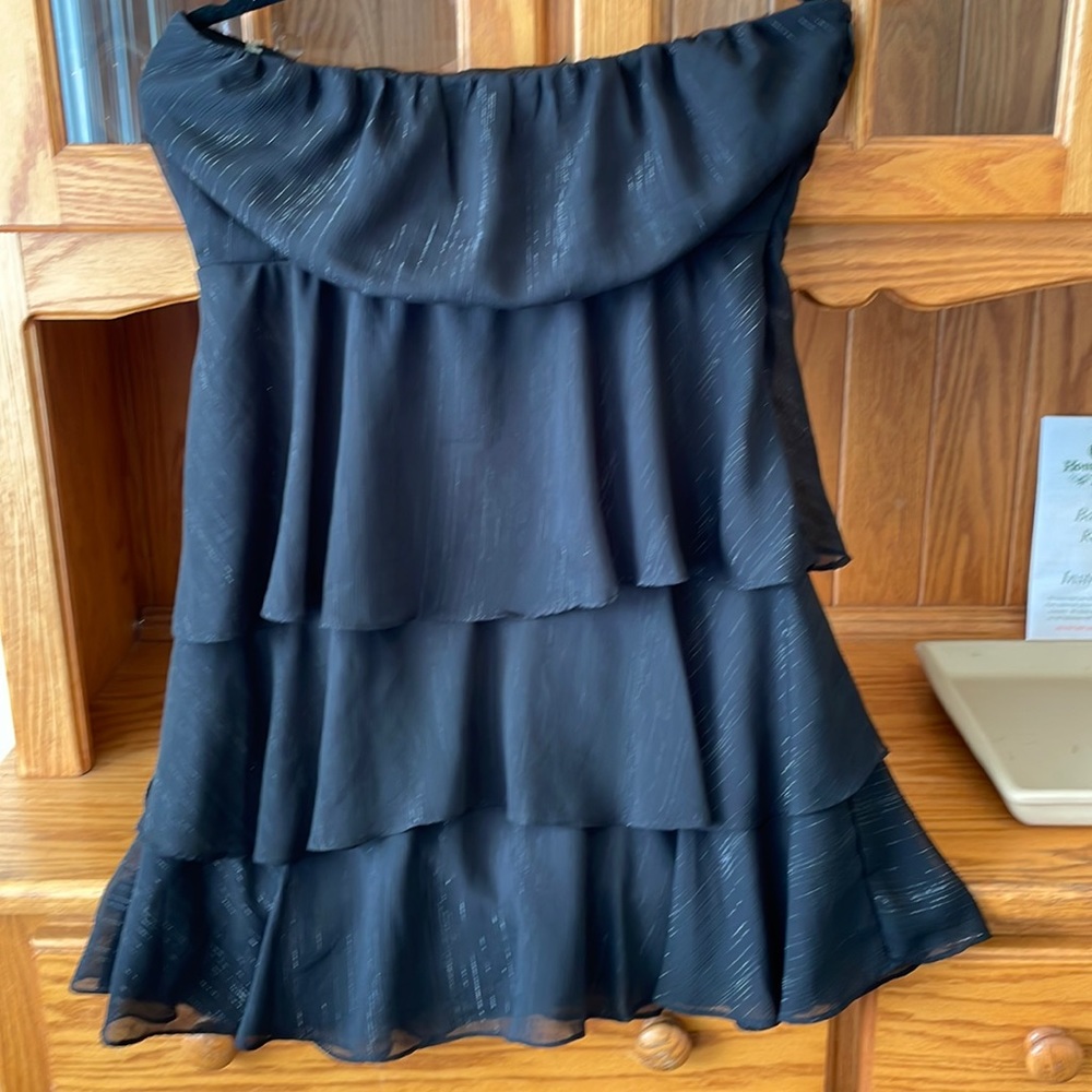 Strapless Wish dress. Size L. Black and silver